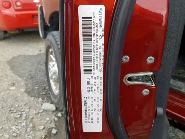 3C6TD5DT0CG266001 - 2012 DODGE RAM 2500 S RED photo 10