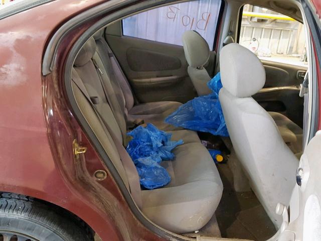 1B3ES46C91D163282 - 2001 DODGE NEON SE BURGUNDY photo 6