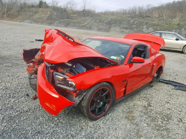 1ZVBP8CF0C5262673 - 2012 FORD MUSTANG GT RED photo 2