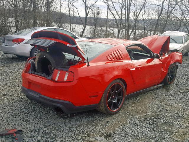 1ZVBP8CF0C5262673 - 2012 FORD MUSTANG GT RED photo 4