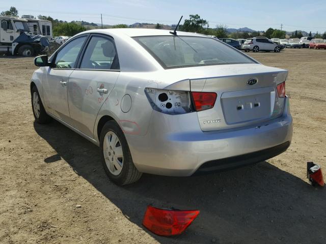 KNAFU4A29C5592315 - 2012 KIA FORTE EX SILVER photo 3