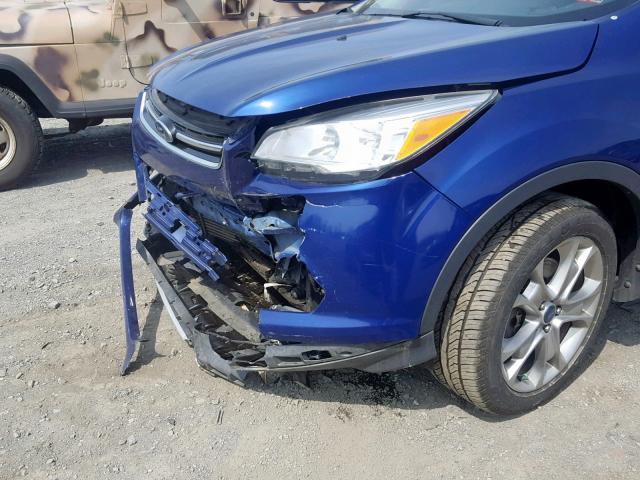 1FMCU9H91DUD93249 - 2013 FORD ESCAPE SEL BLUE photo 9