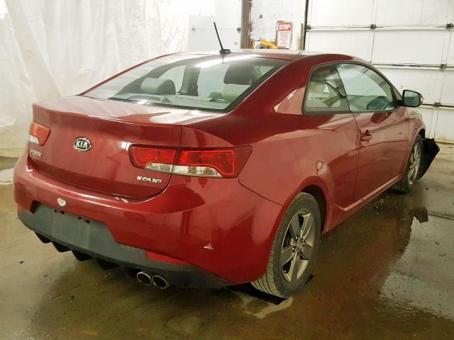 KNAFU6A20A5143050 - 2010 KIA FORTE EX MAROON photo 4