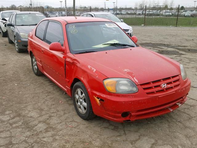 KMHCG35C35U334919 - 2005 HYUNDAI ACCENT GS RED photo 1