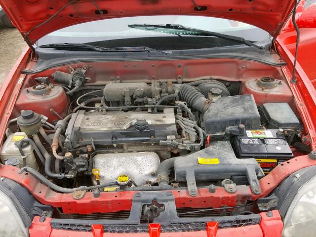 KMHCG35C35U334919 - 2005 HYUNDAI ACCENT GS RED photo 7