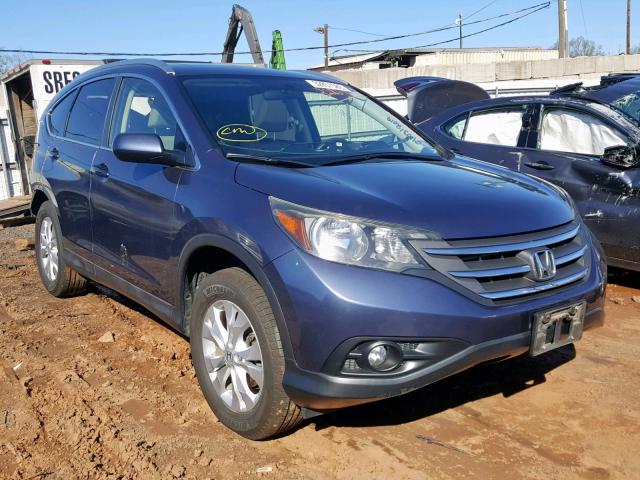 JHLRM4H71CC006951 - 2012 HONDA CR-V EXL BLUE photo 1