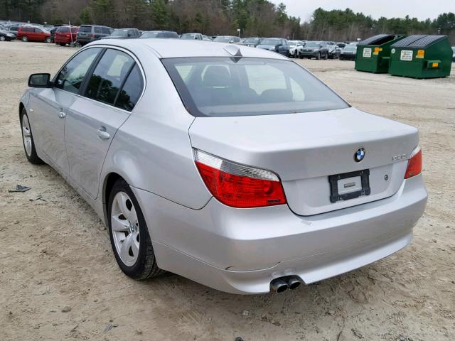 WBANE53527CK92607 - 2007 BMW 525 I SILVER photo 3