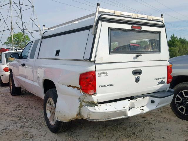 1D7RE3BK9BS688134 - 2011 DODGE DAKOTA SLT WHITE photo 3