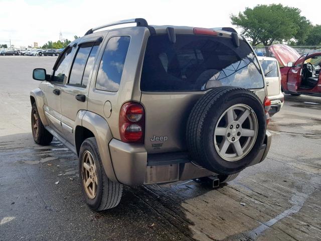 1J4GK58K45W625320 - 2005 JEEP LIBERTY LI TAN photo 3