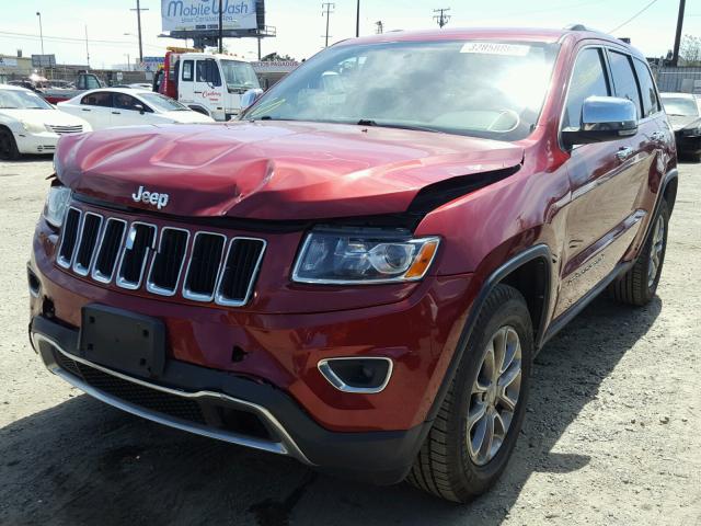 1C4RJEBG8EC519315 - 2014 JEEP GRAND CHER RED photo 2