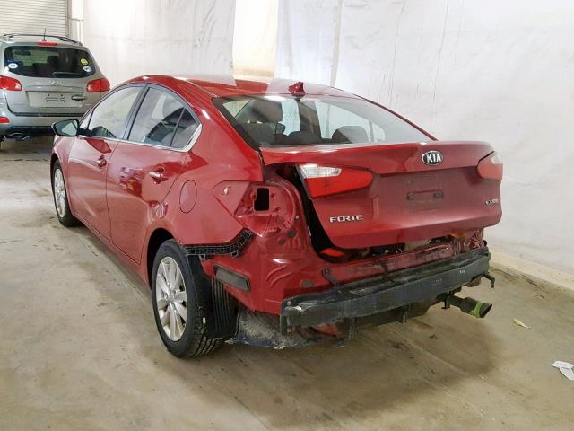 KNAFX4A85F5267547 - 2015 KIA FORTE EX RED photo 3