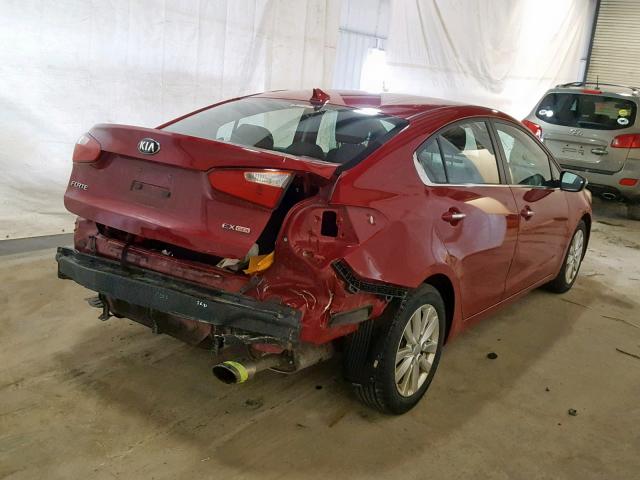 KNAFX4A85F5267547 - 2015 KIA FORTE EX RED photo 4