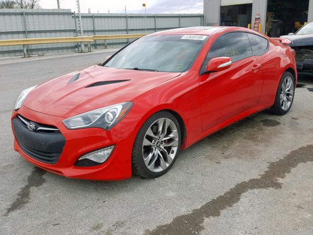 KMHHU6KJ7DU102471 - 2013 HYUNDAI GENESIS CO RED photo 2