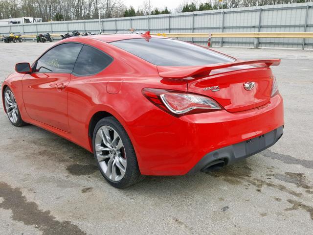 KMHHU6KJ7DU102471 - 2013 HYUNDAI GENESIS CO RED photo 3