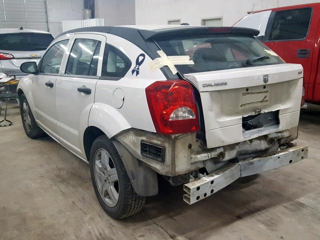 1B3HB48B88D671285 - 2008 DODGE CALIBER SX WHITE photo 3