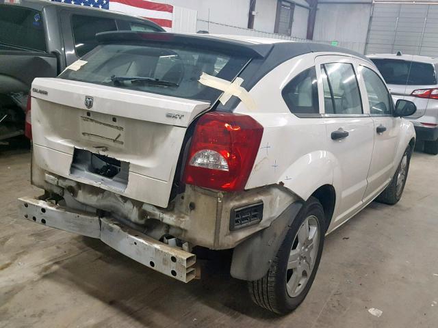 1B3HB48B88D671285 - 2008 DODGE CALIBER SX WHITE photo 4