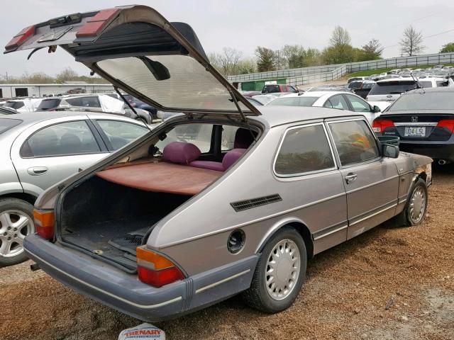 YS3AK35DXK3001162 - 1989 SAAB 900 S GRAY photo 4