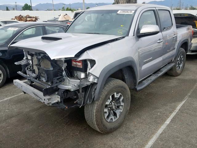 3TMAZ5CN8GM013956 - 2016 TOYOTA TACOMA DOU SILVER photo 2