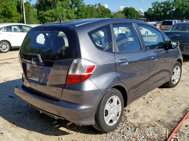 JHMGE8H31DC018121 - 2013 HONDA FIT GRAY photo 4