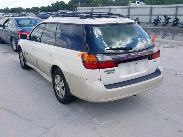 4S3BH815047604851 - 2004 SUBARU LEGACY OUT WHITE photo 3