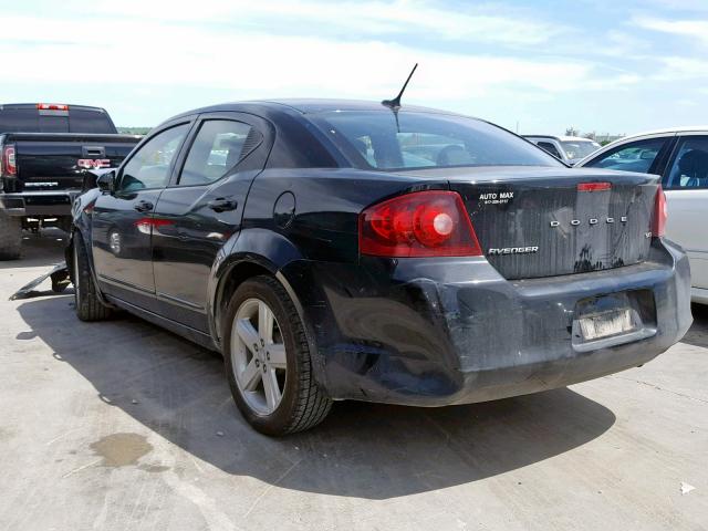 1C3CDZCB3DN606926 - 2013 DODGE AVENGER SX BLACK photo 3