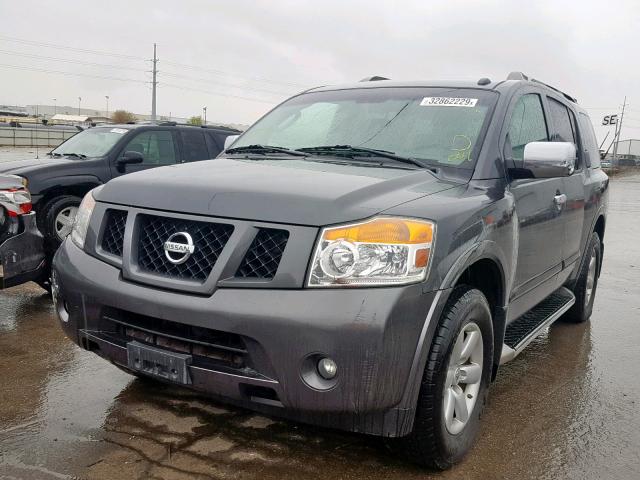 5N1AA0NC8AN608997 - 2010 NISSAN ARMADA SE CHARCOAL photo 2