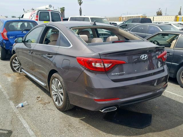 5NPE34AF7GH424263 - 2016 HYUNDAI SONATA SPO BROWN photo 3