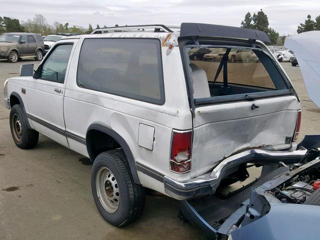 1GNCT18Z5K8164594 - 1989 CHEVROLET BLAZER S10 WHITE photo 3