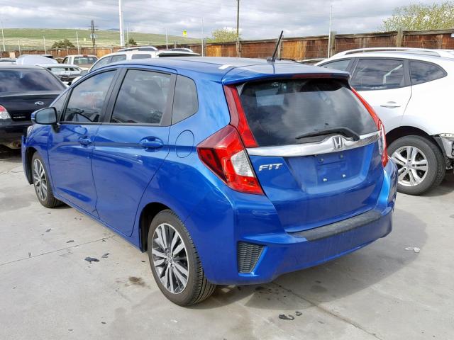 3HGGK5H84FM769964 - 2015 HONDA FIT EX BLUE photo 3