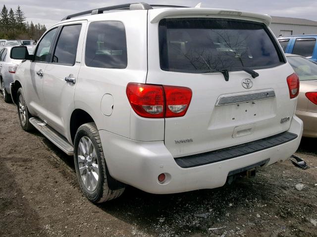 5TDDY5G10AS034685 - 2010 TOYOTA SEQUOIA PL WHITE photo 3