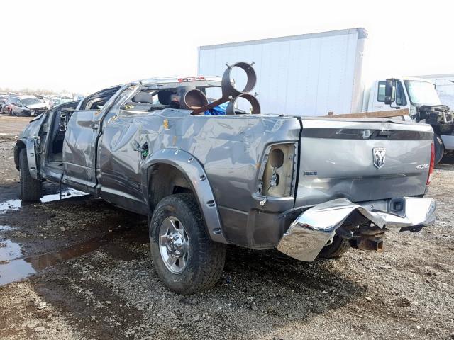 3D7UT2CL3AG157888 - 2010 DODGE RAM 2500 GRAY photo 3