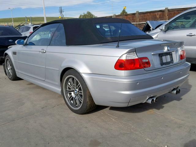 WBSBR93405PK08520 - 2005 BMW M3 SILVER photo 3