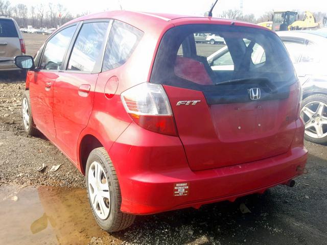 JHMGE8H29AC019844 - 2010 HONDA FIT RED photo 3