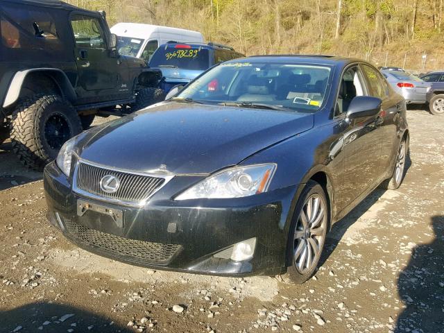 JTHCK262272017777 - 2007 LEXUS IS 250 BLACK photo 2