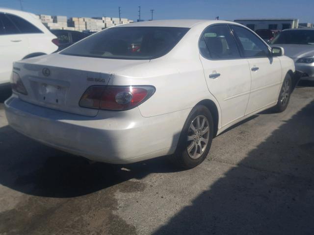 JTHBF30GX30091092 - 2003 LEXUS ES 300 WHITE photo 4