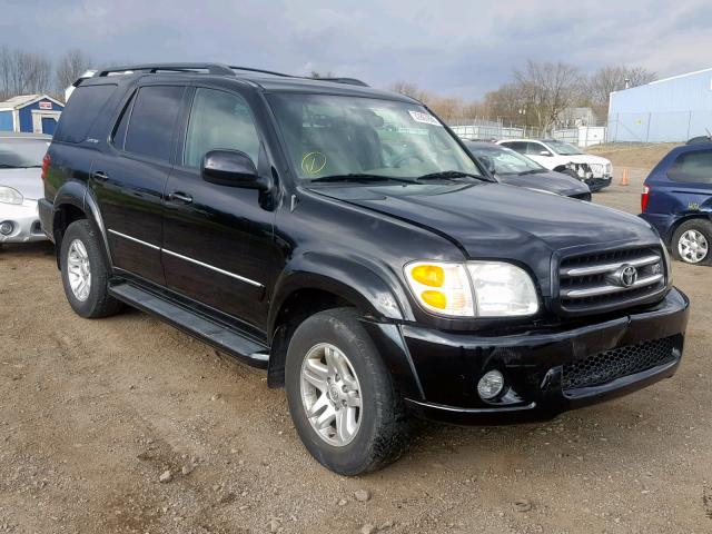 5TDBT48A34S207327 - 2004 TOYOTA SEQUOIA LI BLACK photo 1