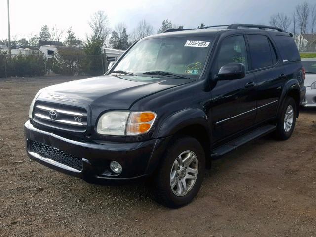 5TDBT48A34S207327 - 2004 TOYOTA SEQUOIA LI BLACK photo 2