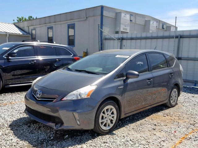 JTDZN3EU3C3065093 - 2012 TOYOTA PRIUS V GRAY photo 2