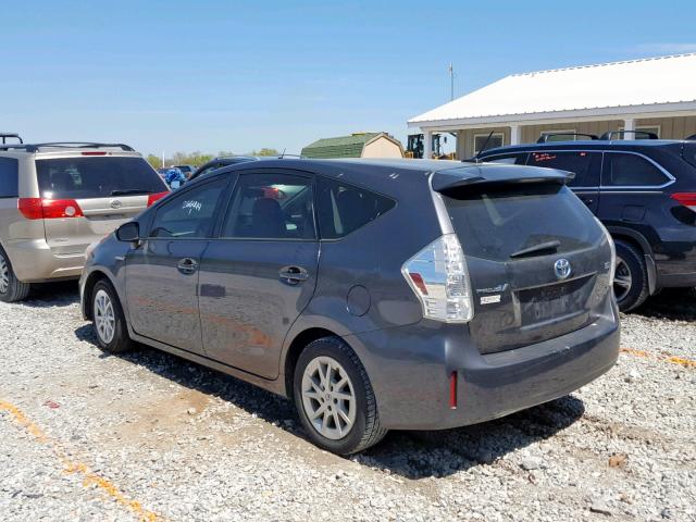 JTDZN3EU3C3065093 - 2012 TOYOTA PRIUS V GRAY photo 3