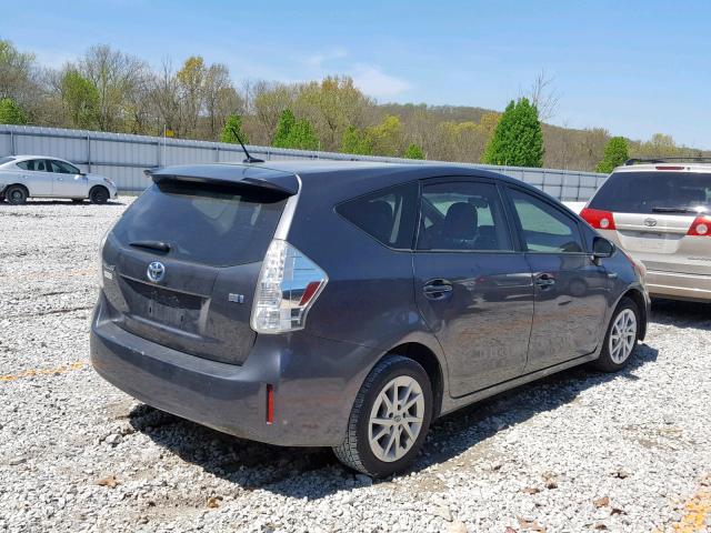 JTDZN3EU3C3065093 - 2012 TOYOTA PRIUS V GRAY photo 4