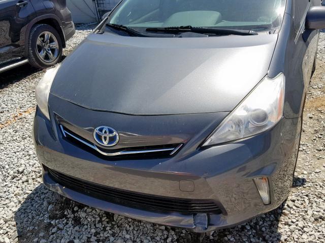 JTDZN3EU3C3065093 - 2012 TOYOTA PRIUS V GRAY photo 9