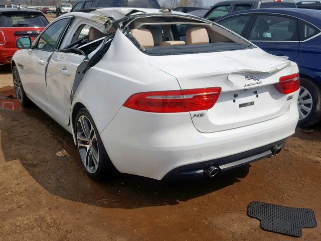 SAJAJ4BV8HA972129 - 2017 JAGUAR XE PREMIUM WHITE photo 3