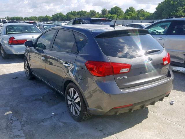 KNAFU5A2XD5685335 - 2013 KIA FORTE EX GRAY photo 3