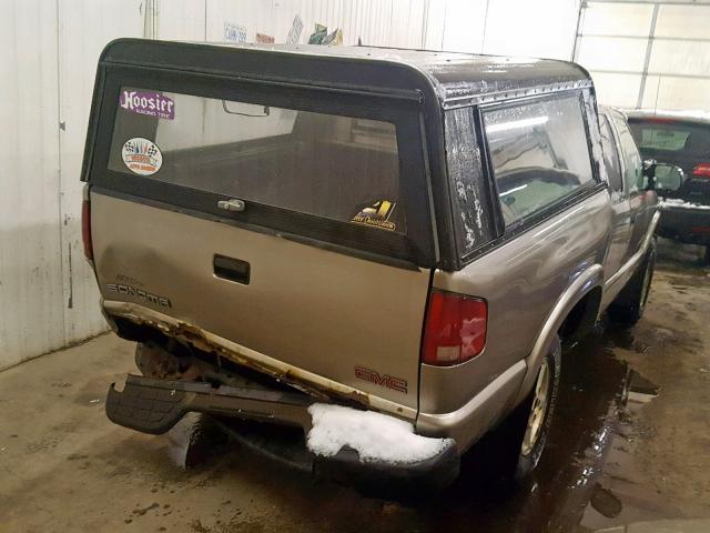 1GTDT13W01K170136 - 2001 GMC SONOMA GRAY photo 4