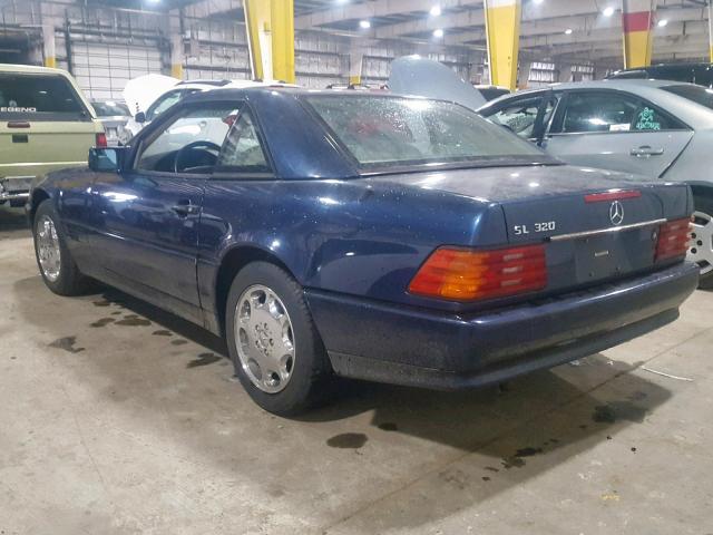 WDBFA63E9SF113722 - 1995 MERCEDES-BENZ SL 320 BLUE photo 3