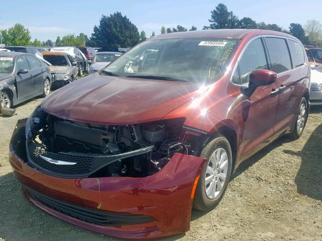 2C4RC1AG1JR252783 - 2018 CHRYSLER PACIFICA L MAROON photo 2