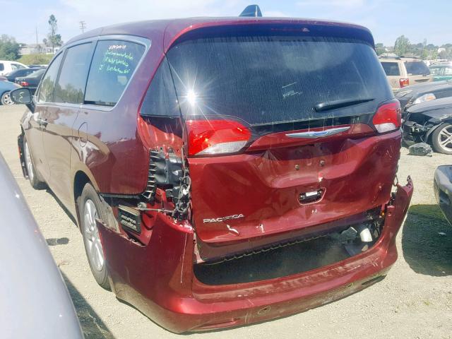 2C4RC1AG1JR252783 - 2018 CHRYSLER PACIFICA L MAROON photo 3
