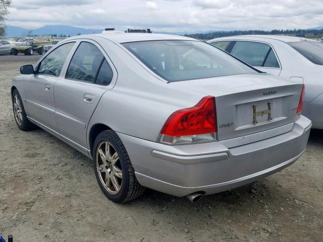 YV1RS592162541469 - 2006 VOLVO S60 2.5T SILVER photo 3