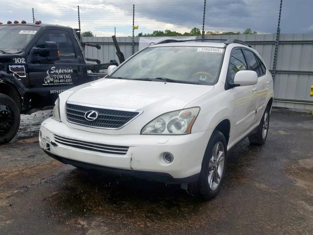 JTJGW31U472003883 - 2007 LEXUS RX 400H WHITE photo 2