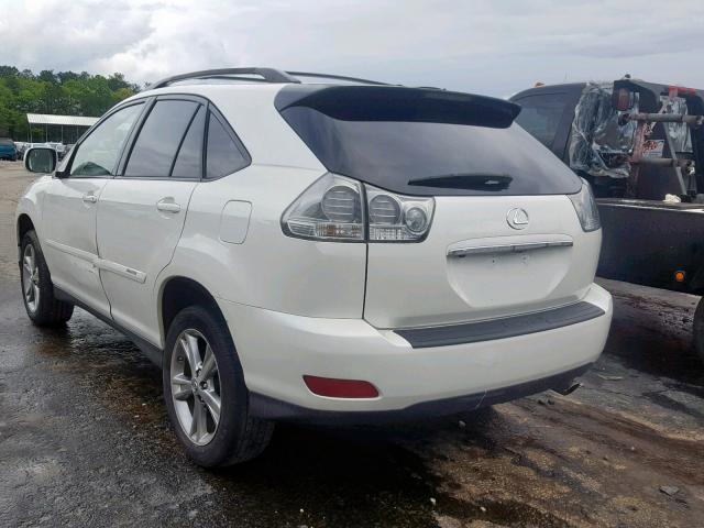 JTJGW31U472003883 - 2007 LEXUS RX 400H WHITE photo 3